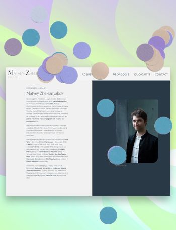 Preview of pianist Matvey Zheleznyakov website